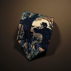 Tango by Max Raab Americana Series Silk Tie Shiloh Civil War Battle Print 55.25"